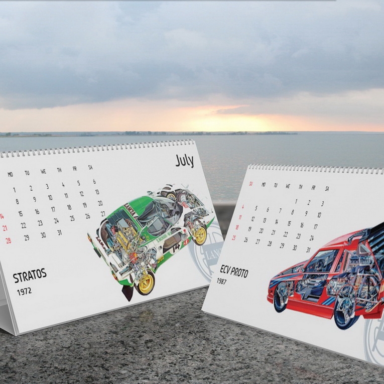 Lancia Cars Cutaways. Календарь-2019